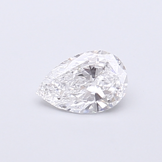Actual 0.28 carat D Pear lab-grown diamond