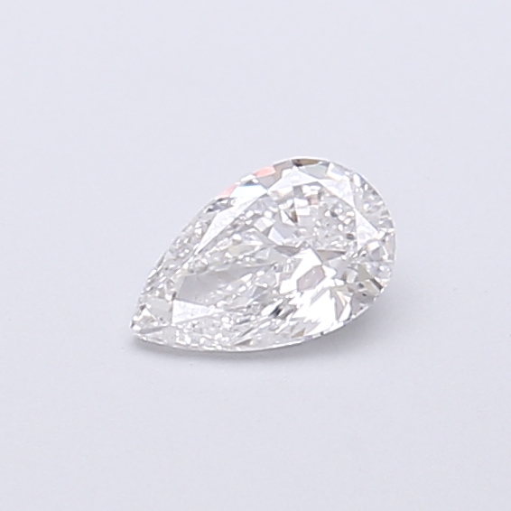 Actual 0.26 carat D Pear lab-grown diamond
