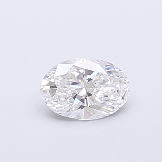Actual 0.35 carat D Oval lab-grown diamond