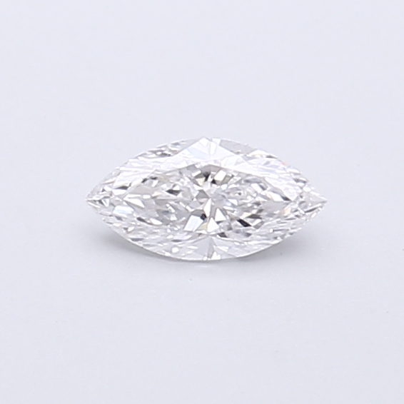Actual 0.22 carat D Marquise lab-grown diamond