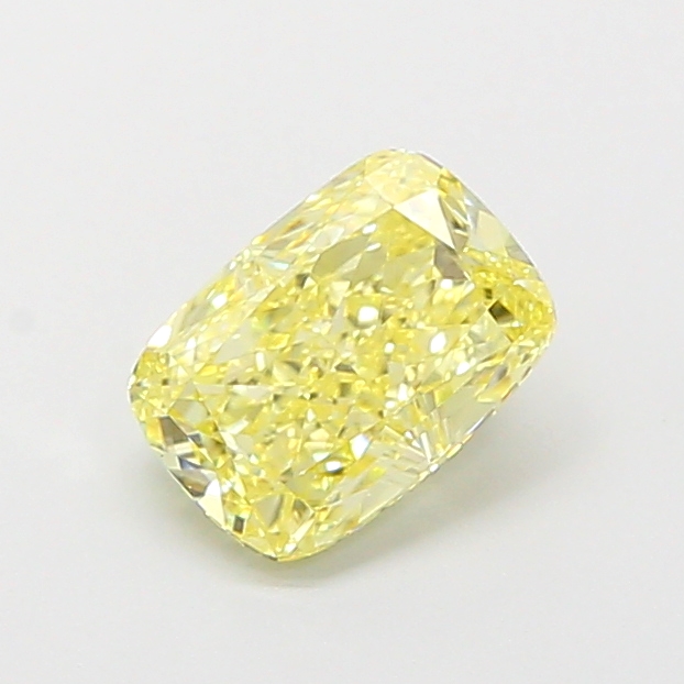 1.11 ct Yellow (Intense) VVS2 Cushion lab-grown diamond