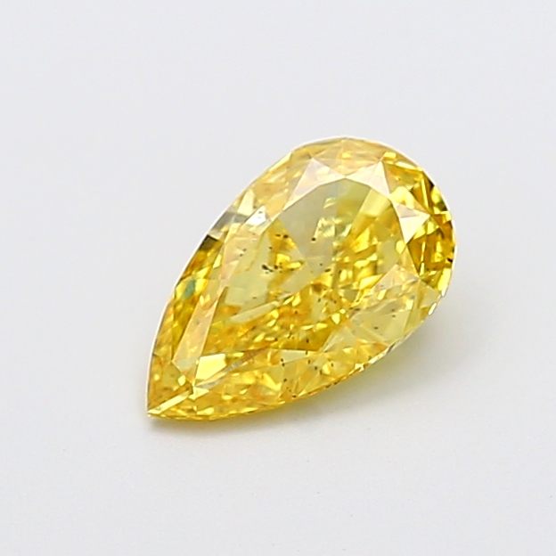 1.01 ct Pear Fancy Vivid Yellow Lab-Grown Diamond