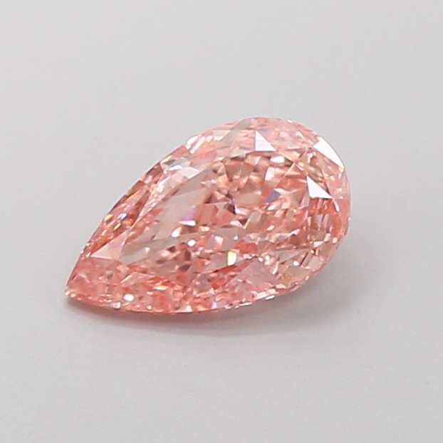 0.46 ct Pear Fancy Vivid Brown Lab-Grown Diamond