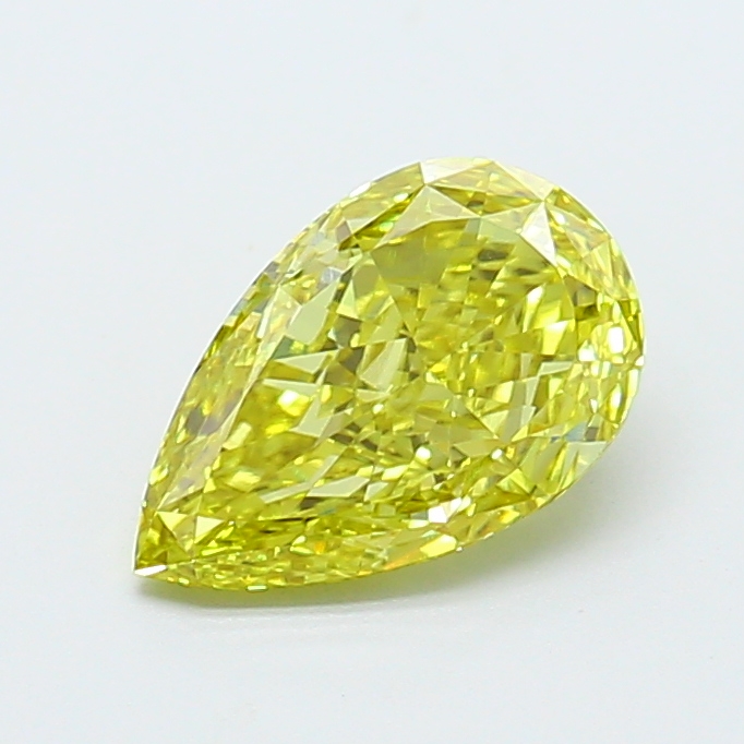 1.70 ct Pear Fancy Intense Yellow Lab-Grown Diamond