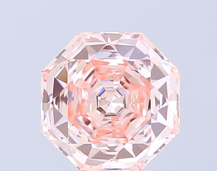 3.15 ct Octagonal Mixed Cut Fancy Pink Lab-Grown Diamond