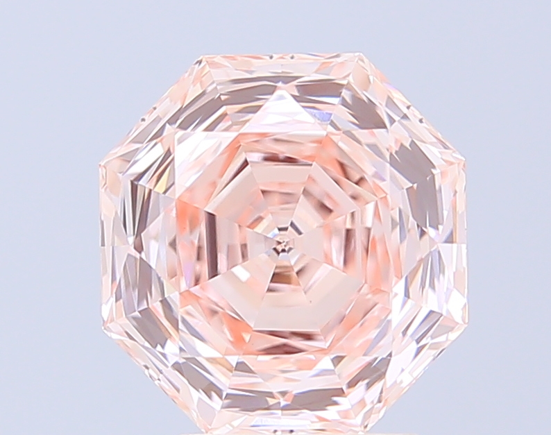 3.05 ct Octagonal Mixed Cut Fancy Pink Lab-Grown Diamond