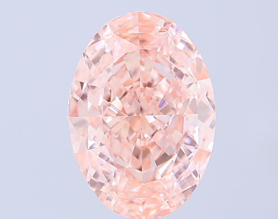 5.01 ct Oval Fancy Intense Pink Lab-Grown Diamond