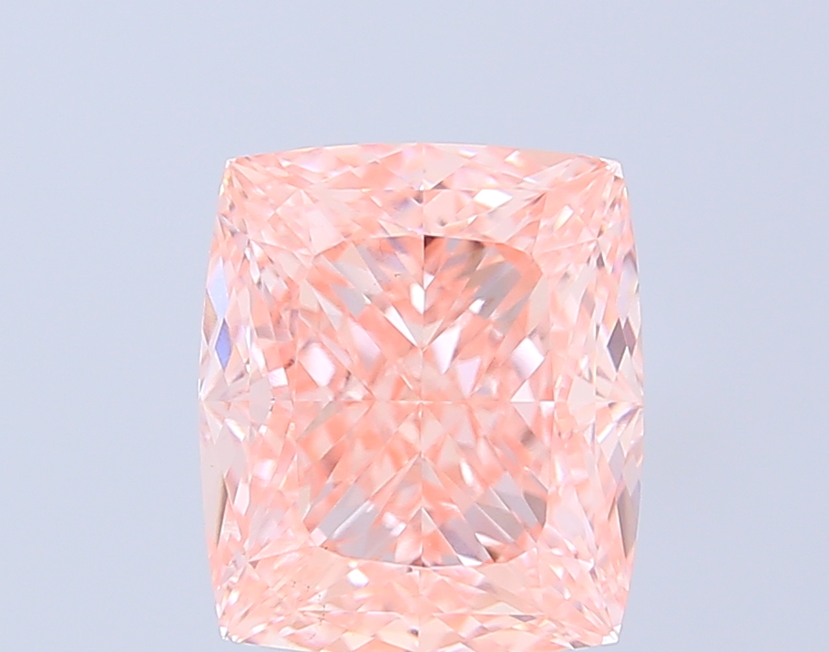 5.01 ct Cushion Fancy Vivid Pink Lab-Grown Diamond