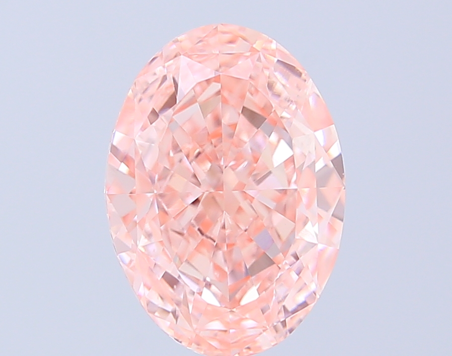 5.01 ct Oval Fancy Vivid Pink Lab-Grown Diamond