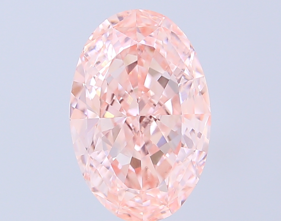 5.01 ct Oval Fancy Intense Pink Lab-Grown Diamond