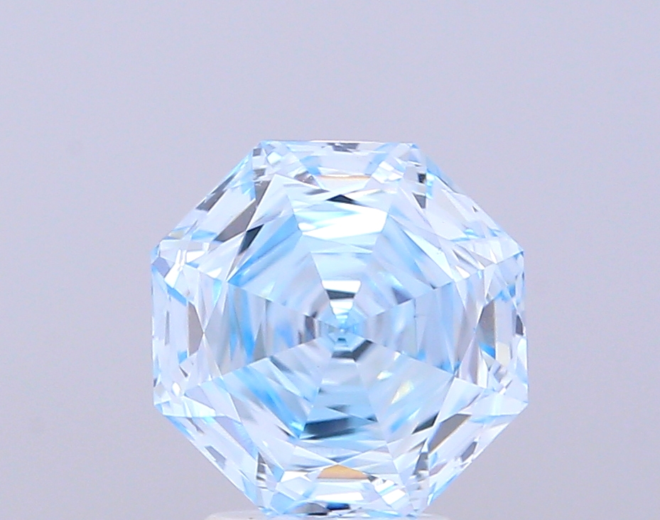 3.03 ct Octagonal, Fancy Intense Blue VVS2 IGI CVD