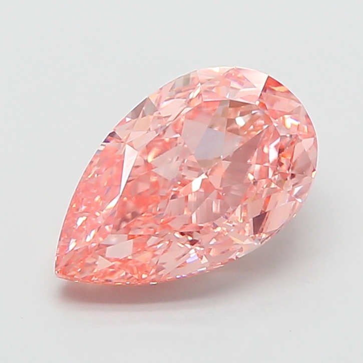 4.64 ct Pink (Vivid) VVS2 Pear Modified lab-grown diamond