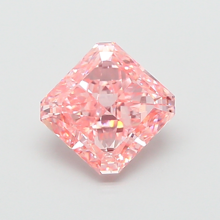 2.81 ct Pink (Vivid) VS1 Square Radiant lab-grown diamond