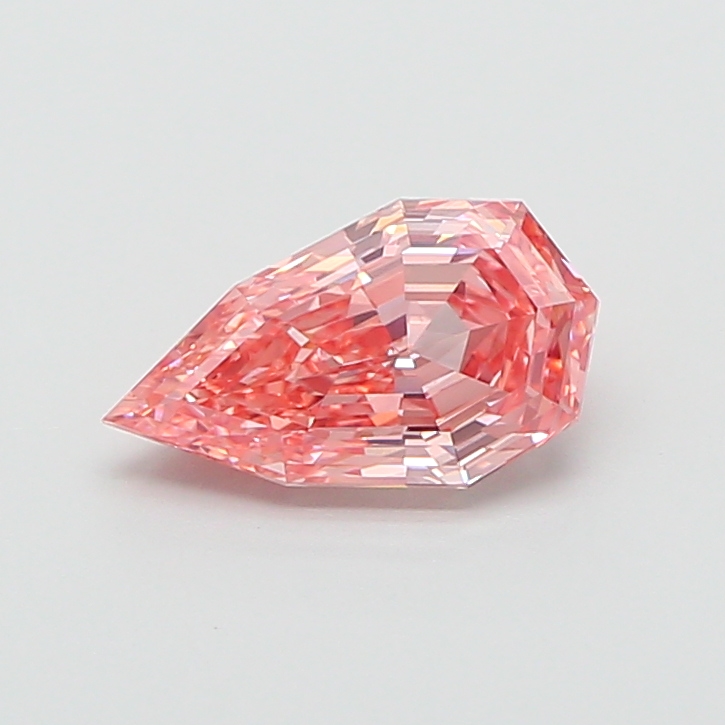 1.92 ct Pink (Vivid) VVS2 Modified Pear Step Cut lab-grown diamond
