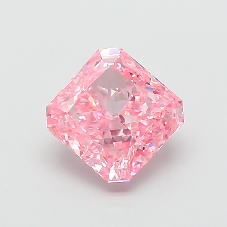 2.97 ct Pink (Vivid) VS1 Square Radiant lab-grown diamond