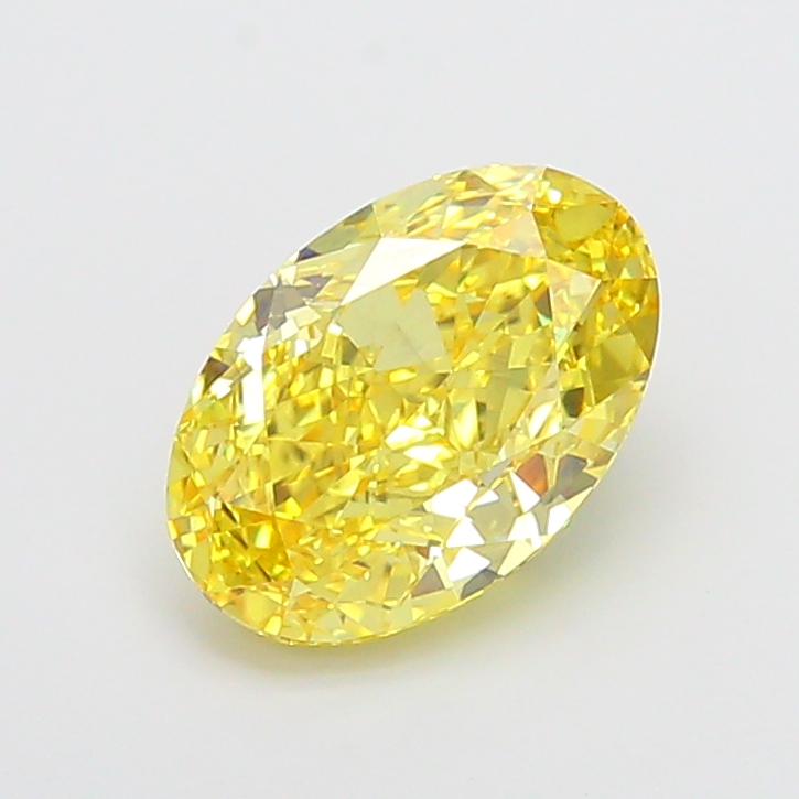 5.02 ct Yellow (Vivid) VS1 Oval Modified lab-grown diamond