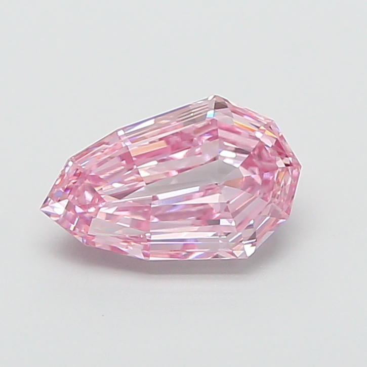 2.51 ct Pink (Vivid) VS1 Modified Pear Step Cut lab-grown diamond