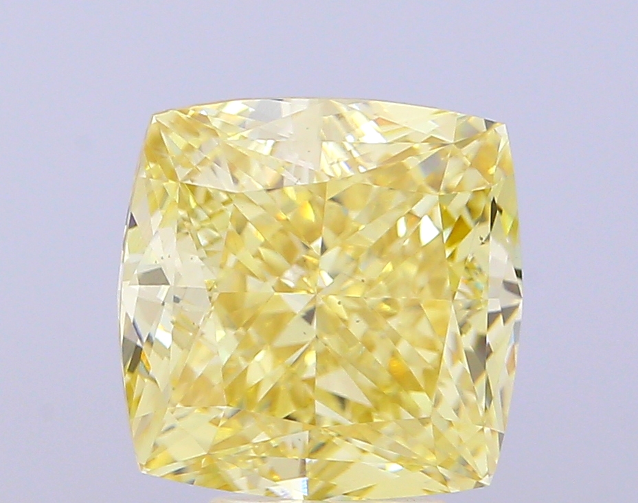5.07 ct Cushion, Fancy Intense Yellow VS1 IGI CVD