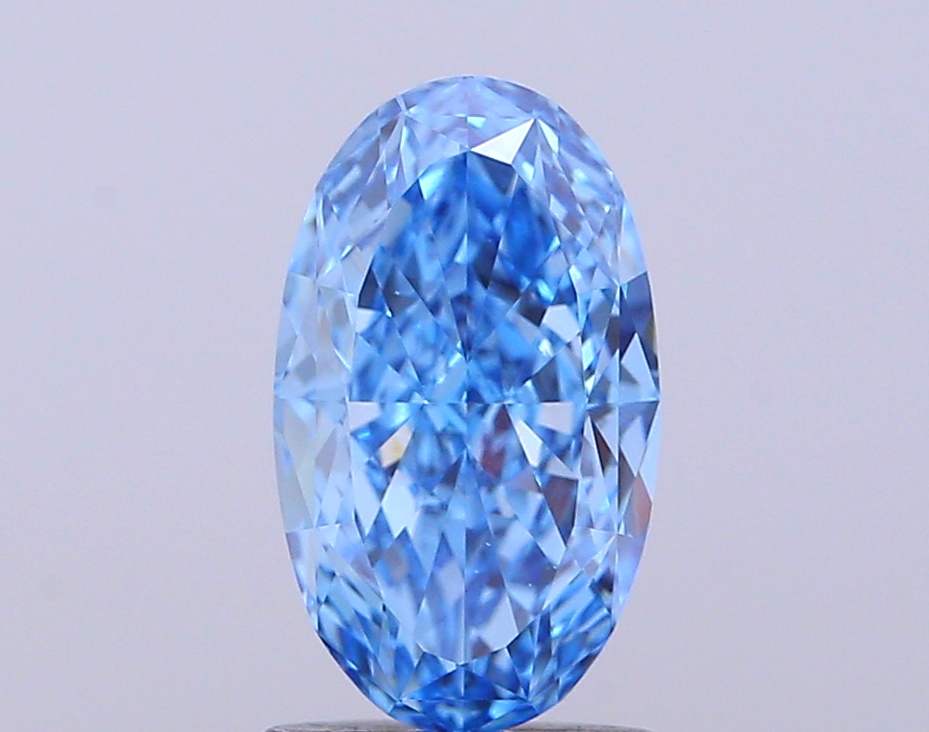 2.04 ct Oval, Fancy Vivid Blue VS1 IGI CVD