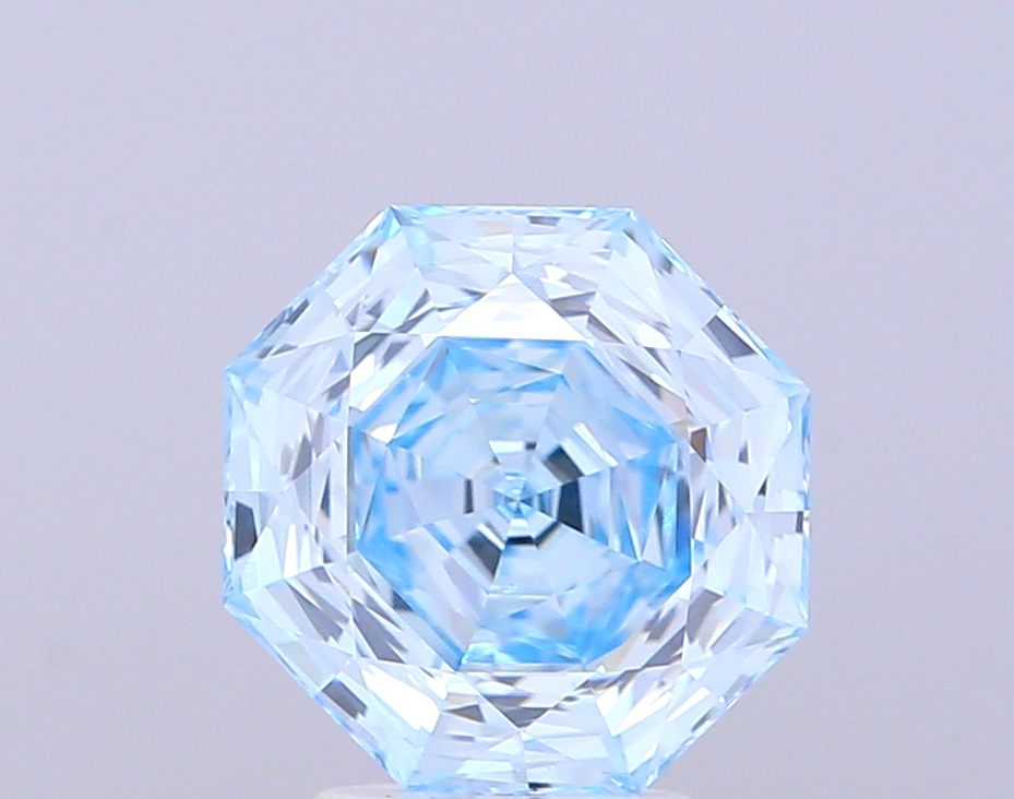 3.01 ct Octagonal, Fancy Intense Blue VVS2 IGI CVD