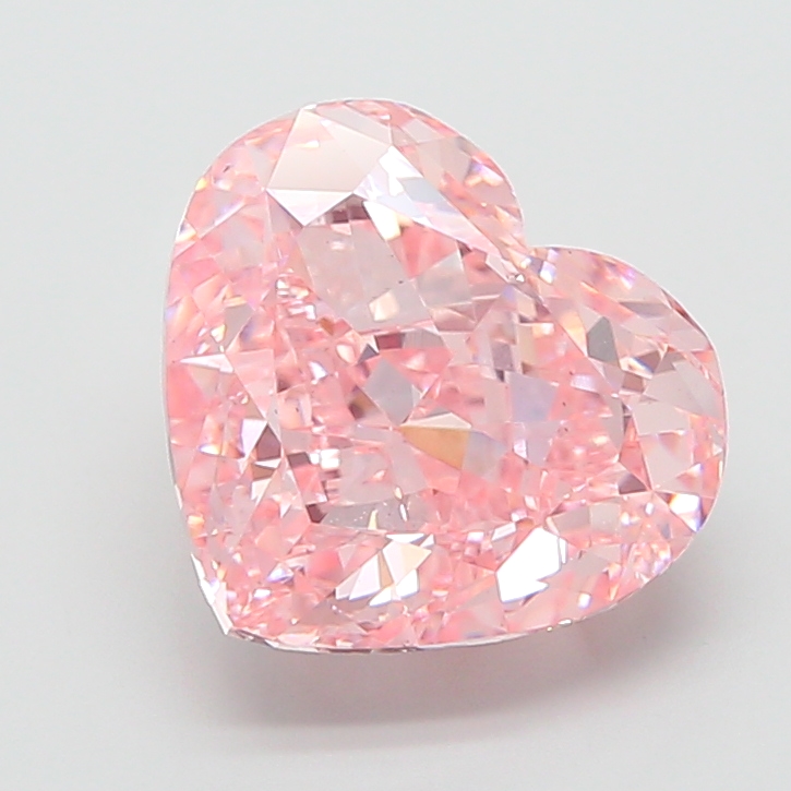 7.02 ct Pink (Vivid) VS1 Heart Modified lab-grown diamond