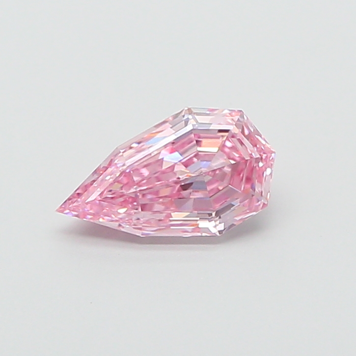 1.39 ct Pink (Intense) VVS2 Modified Pear Step Cut lab-grown diamond