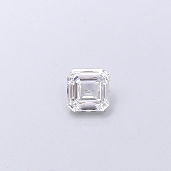 Actual 0.29 carat D Asscher lab-grown diamond