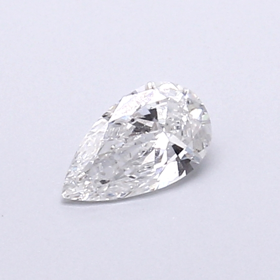 Actual 0.27 carat E Pear lab-grown diamond