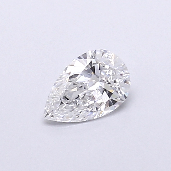 Actual 0.29 carat D Pear lab-grown diamond