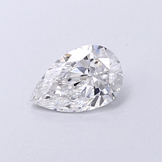 Actual 0.29 carat E Pear lab-grown diamond