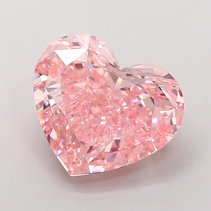 5.02 ct Heart, Fancy Vivid Pink SI1 IGI CVD