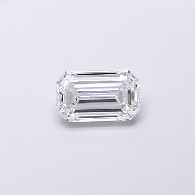 Actual 0.34 carat D Emerald lab-grown diamond