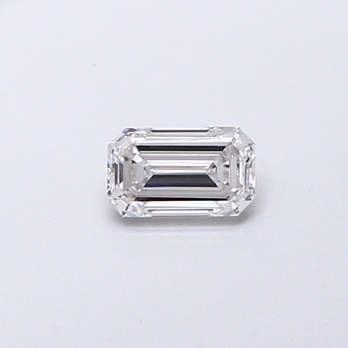 Actual 0.31 carat F Emerald lab-grown diamond