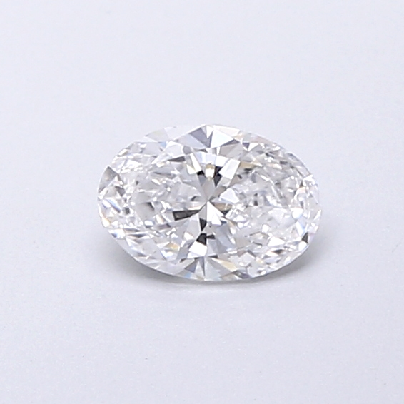 Actual 0.3 carat D Oval lab-grown diamond