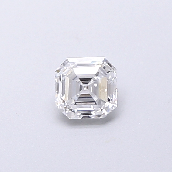 Actual 0.24 carat D Asscher lab-grown diamond