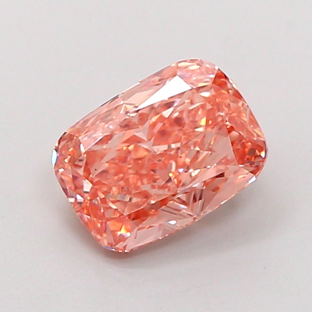 1.34 ct Pink (Intense) VS1 Cushion lab-grown diamond