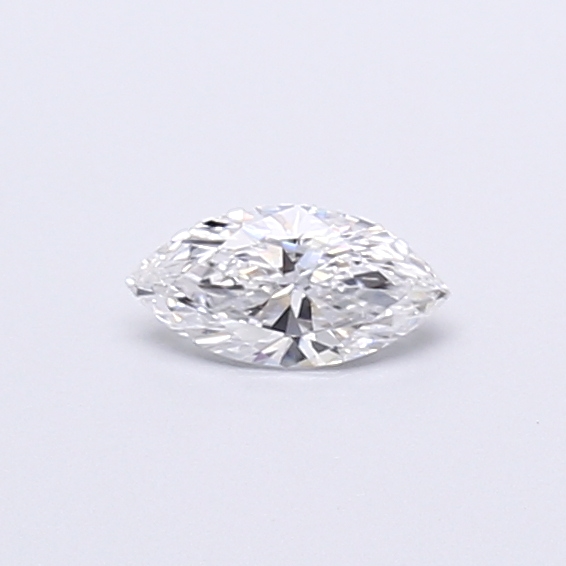 Actual 0.3 carat D Marquise lab-grown diamond