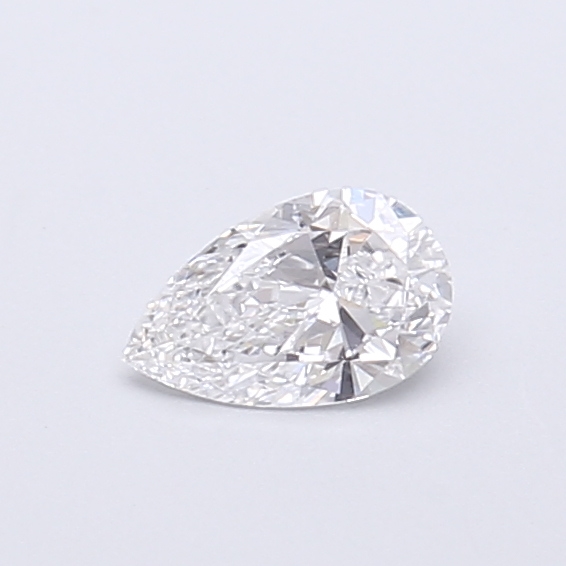 Actual 0.29 carat D Pear lab-grown diamond