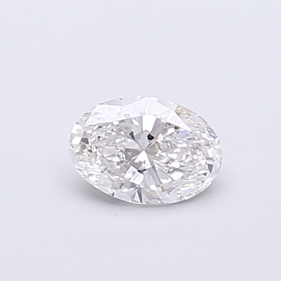 Actual 0.33 carat E Oval lab-grown diamond