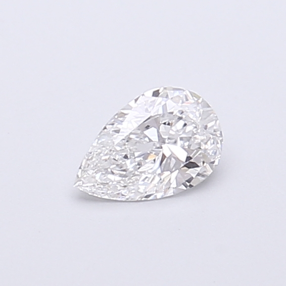 Actual 0.27 carat E Pear lab-grown diamond
