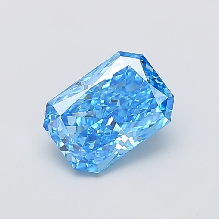 1.00 ct Radiant Fancy Vivid Blue Lab-Grown Diamond