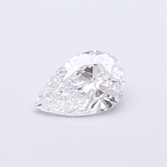 Actual 0.29 carat D Pear lab-grown diamond