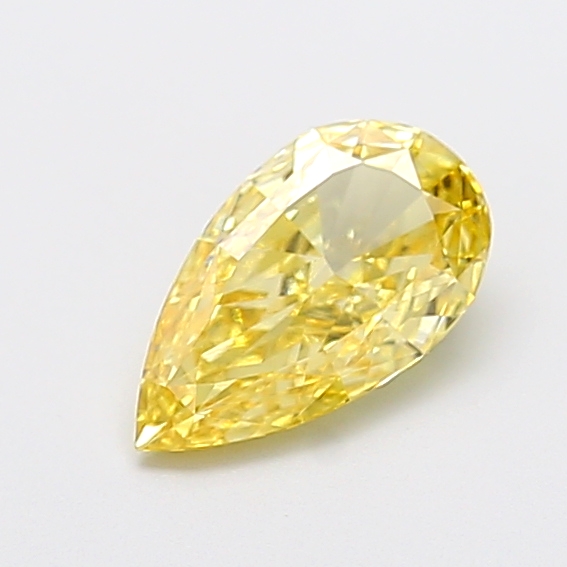1.00 ct Pear Fancy Vivid Yellow Lab-Grown Diamond
