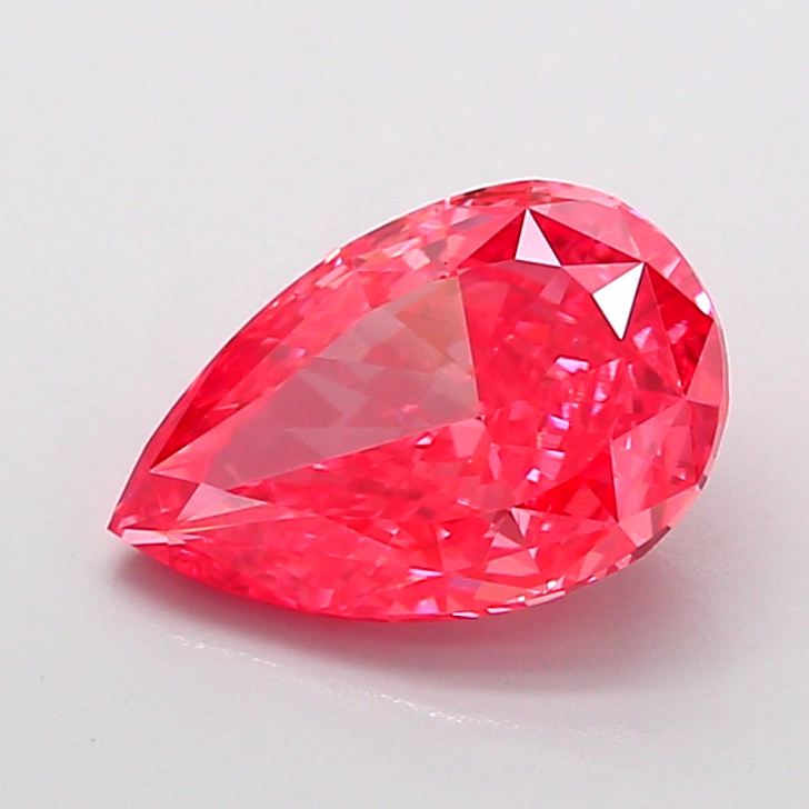 1.61 ct Pear Fancy Vivid Pink Lab-Grown Diamond