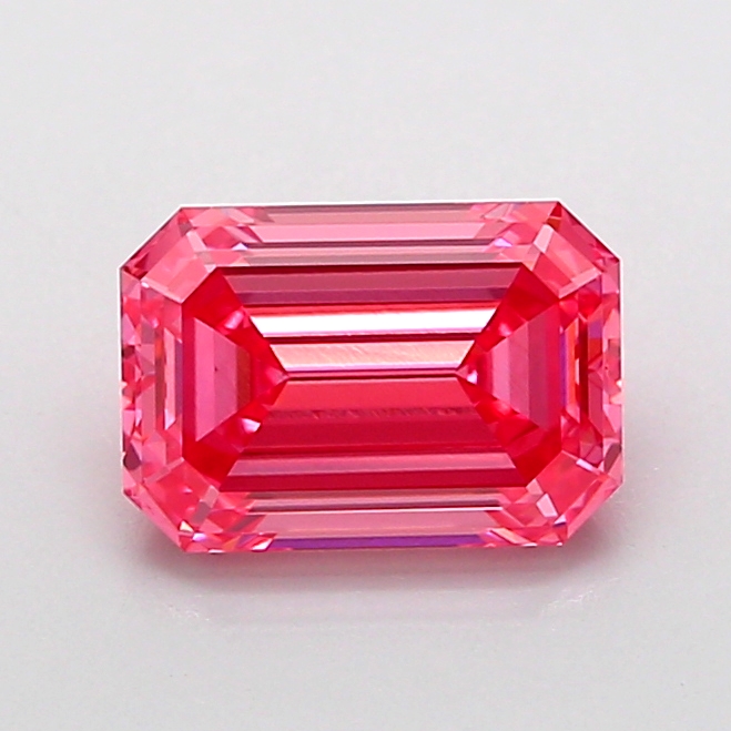 1.26 ct Emerald Fancy Vivid Pink Lab-Grown Diamond