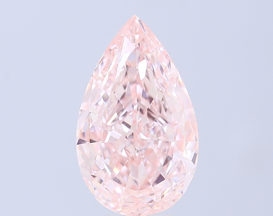 5.02 ct Pear, Fancy Intense Pink VS1 IGI CVD