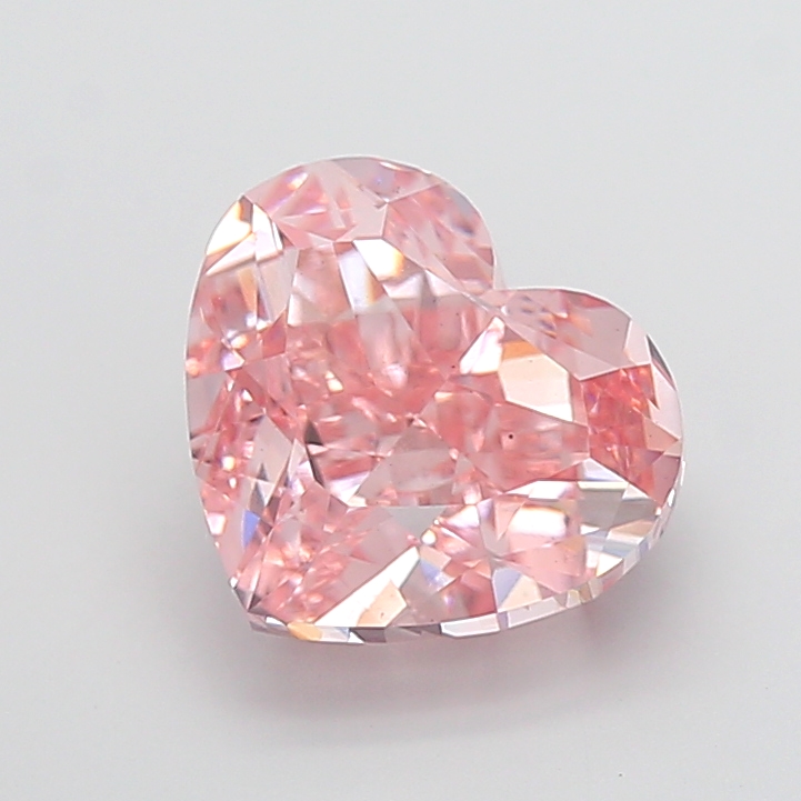 8.02 ct Pink (Vivid) VS2 Heart Modified lab-grown diamond