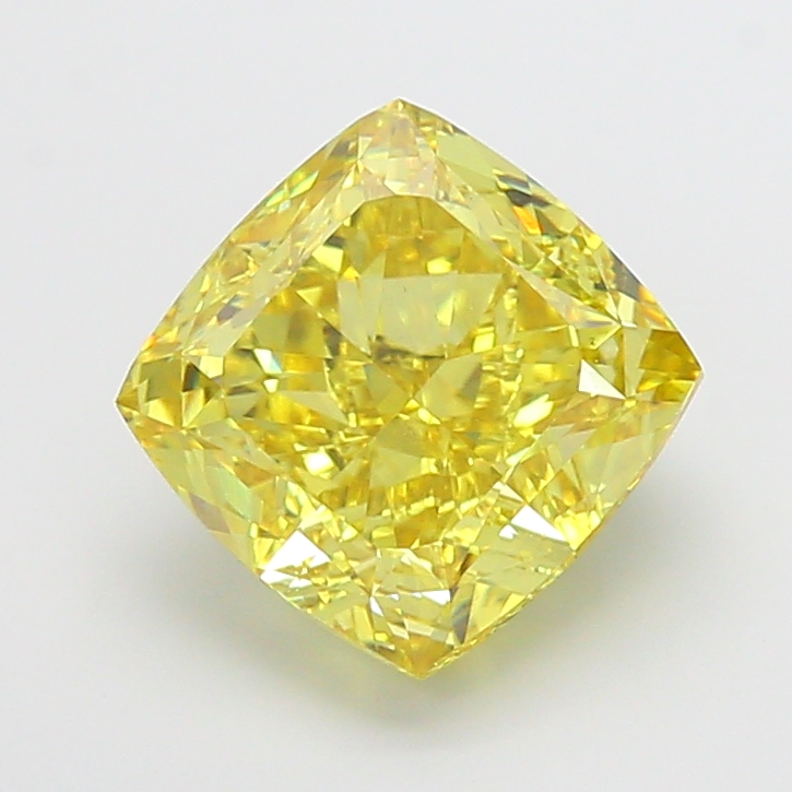 9.11 ct Yellow (Vivid) VS1 Square Cushion lab-grown diamond