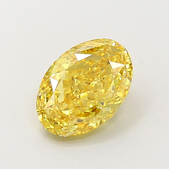 1.55 ct Oval, Fancy Vivid Yellow VS1 IGI CVD