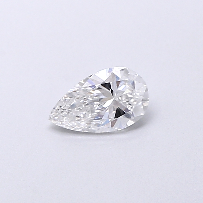 Actual 0.29 carat E Pear lab-grown diamond